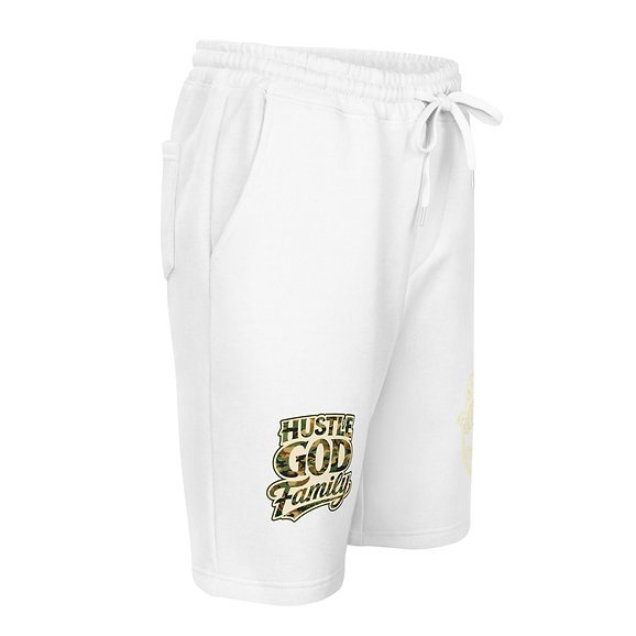 Hustle God Family Camo Logo Men’s fleece shorts